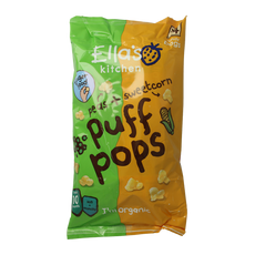 Ella's Kitchen Puff pops peas & sweetcorn 10+ maanden bio 36.00 Gram