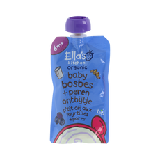 Ella's Kitchen Baby bosbes + peer ontbijt 6+ bio 100.00 Gram