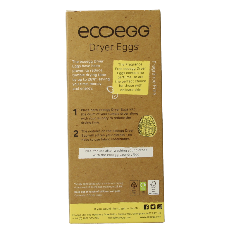 Eco Egg Dryer egg - geurvrij 2 Stuks