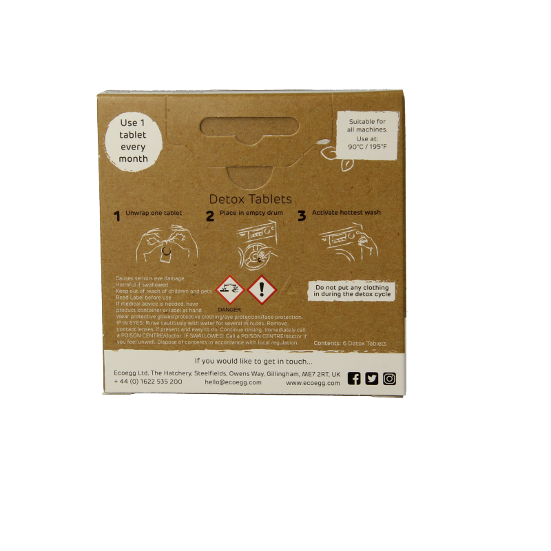 Eco Egg Wasmachine reinigingstabletten 6 Stuks
