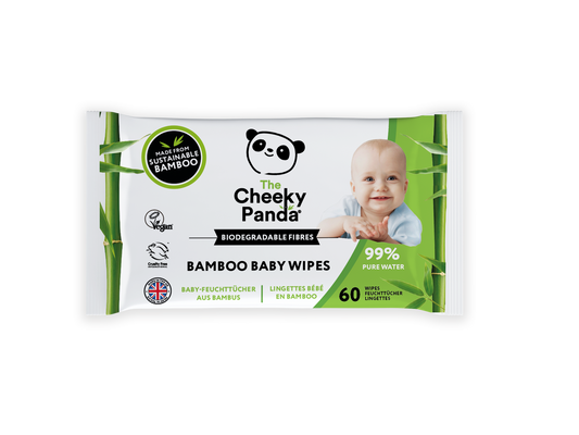 The Cheeky Panda Bamboe bio-afbreekbare babydoekjes 64 Stuks