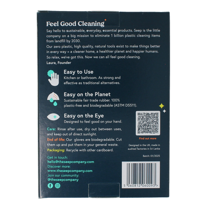 Seep Handschoen rubber eco maat M 1.00 Paar