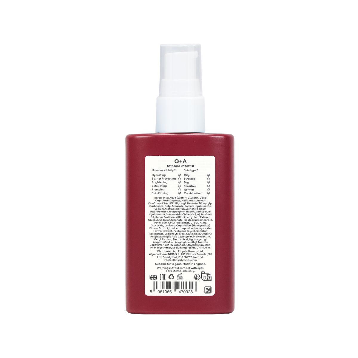 Q+A Hyaluronic Acid Moisturiser 75.00 Milliliter