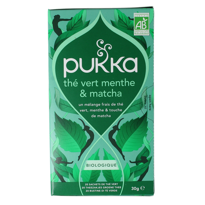 Pukka Mint matcha green tea bio 20.00 Zakjes
