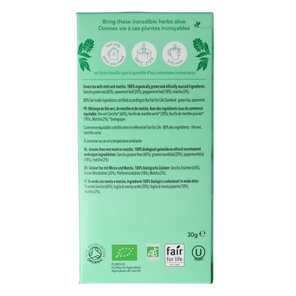 Pukka Mint matcha green tea bio 20.00 Zakjes