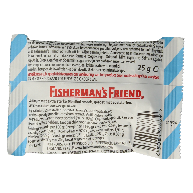 Fisherman's Friend Original suikervrij 25 Gram