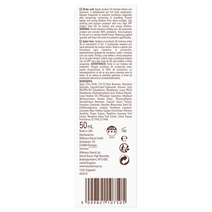 Hawaiian Tropic Mineral sunmilk face SPF30 50.00 Milliliter