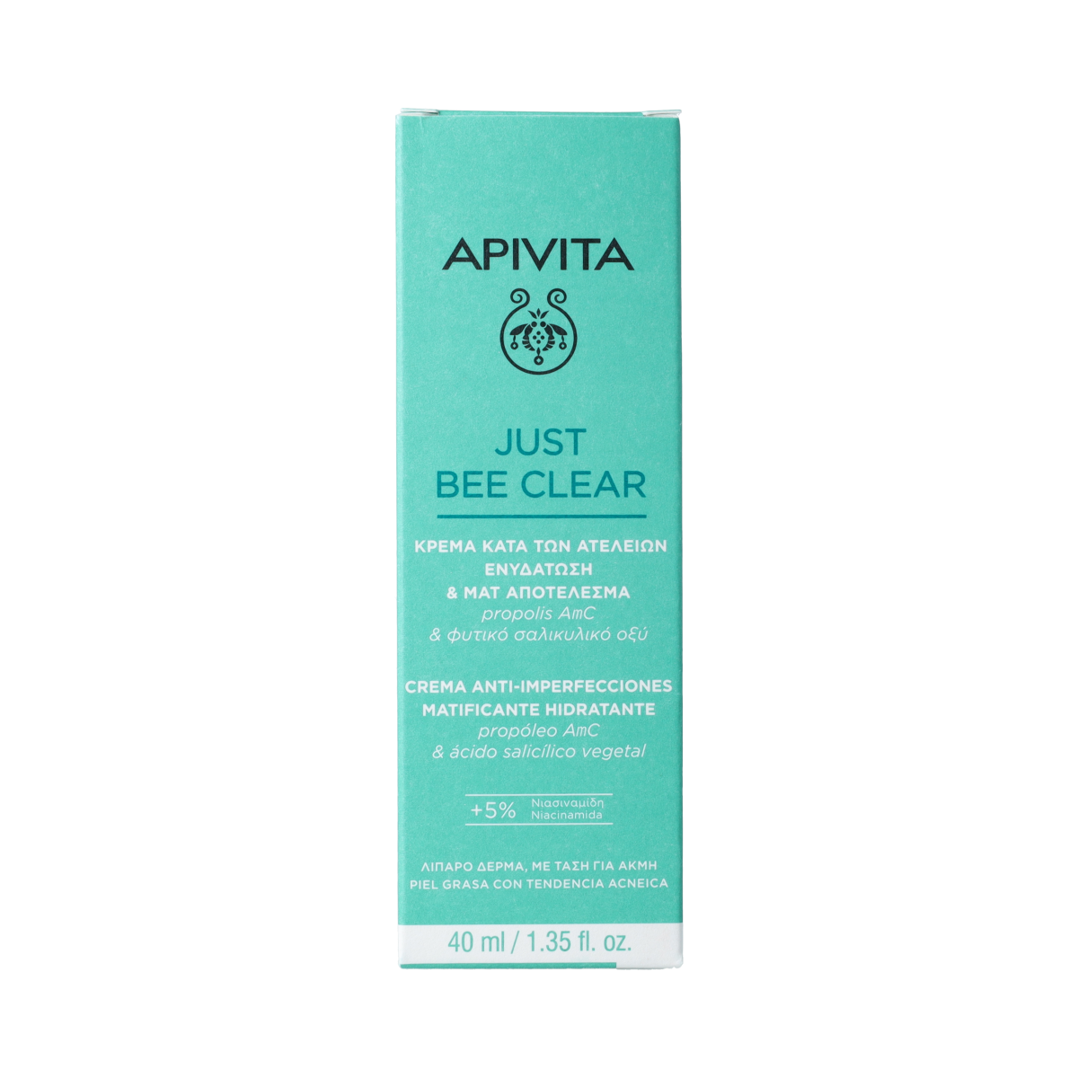APIVITA Just bee clear moisturizer 40.00 Milliliter