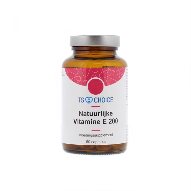 TS Choice Vitamine E 200IE D alpha tocopherol  60 Capsules