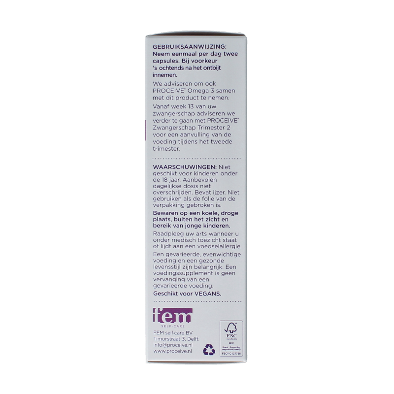 Proceive Kinderwens trimester 1 60 Capsules