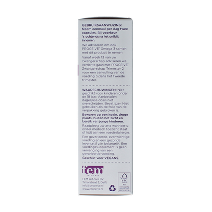Proceive Kinderwens trimester 1 60.00 Capsules