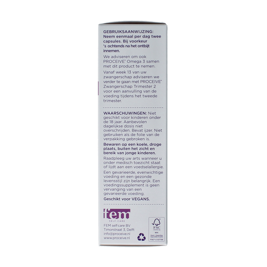 Proceive Kinderwens trimester 1 60.00 Capsules