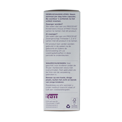Proceive Kinderwens & zwangerschap omega 3 60.00 Capsules