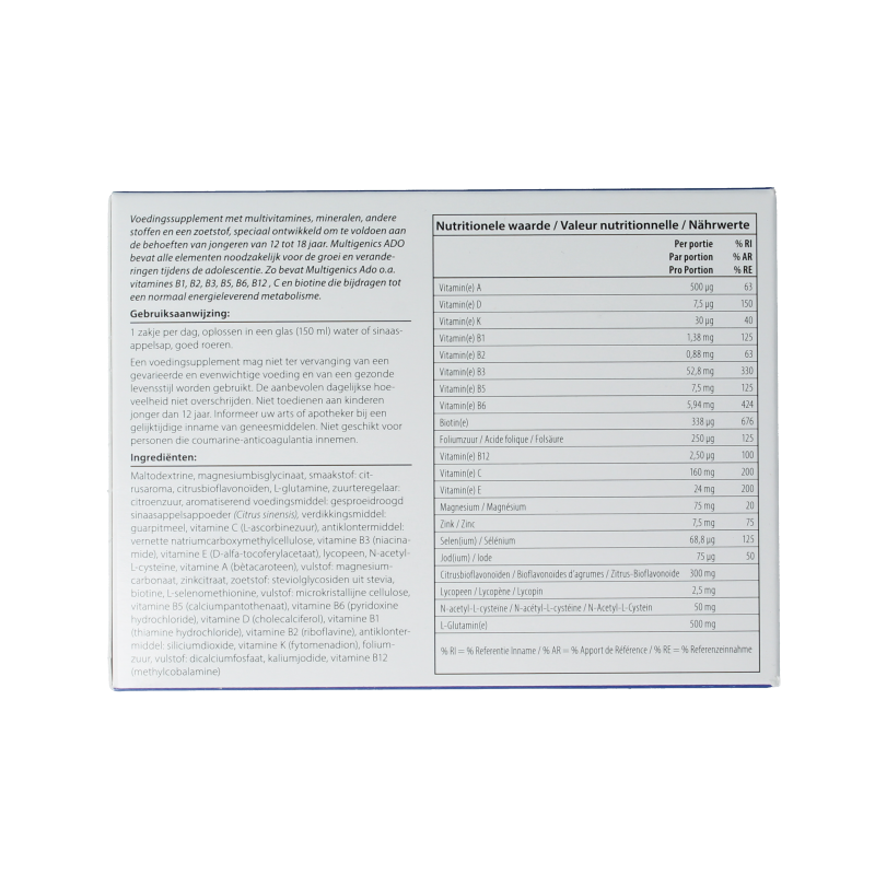 Metagenics Multigenics ado 30 Sachets