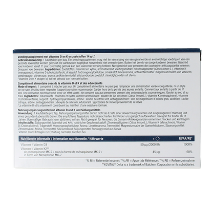 Metagenics Vitamine D3 +K2 NFD 56.00 Kauwtabletten