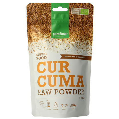 Purasana Curcuma poeder vegan bio 200.00 Gram