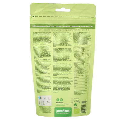 Purasana Gerstegras sappoeder bio 200.00 Gram