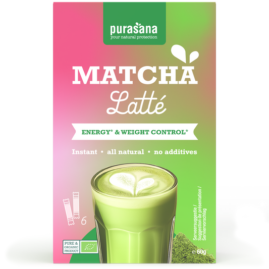 Purasana Instant matcha latte 6x10g bio 60.00 Gram