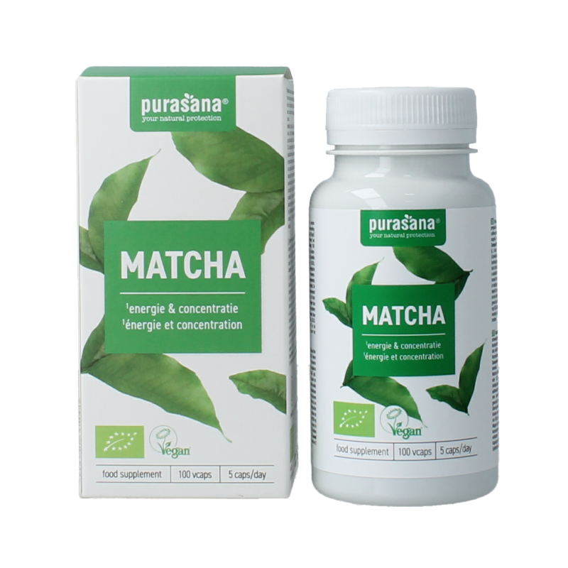 Purasana Matcha vegan bio 100 Vegetarische capsules