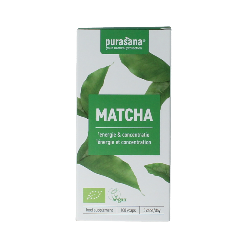 Purasana Matcha vegan bio 100 Vegetarische capsules