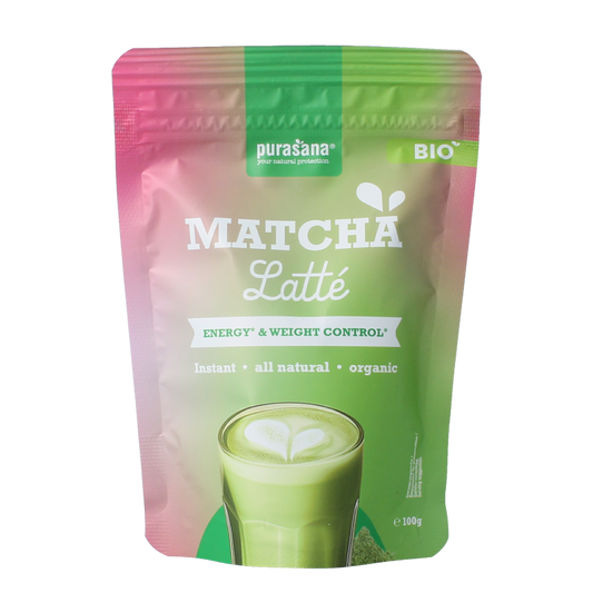 Purasana Instant matcha latte bio 100 Gram