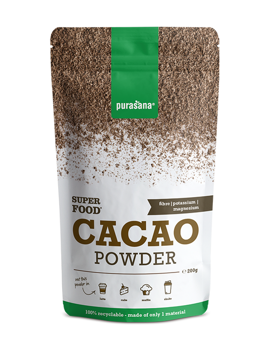 Purasana Cacao poeder vegan 200.00 Gram