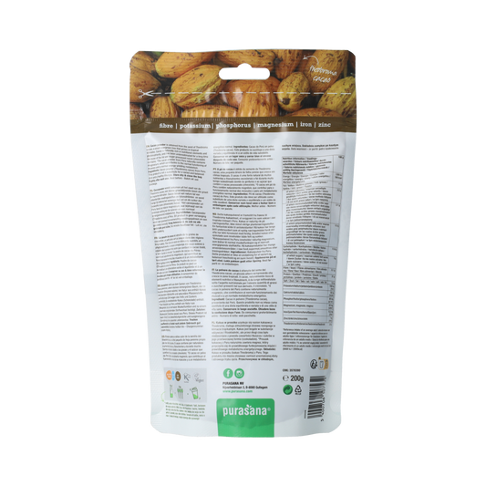 Purasana Purasana Vegan cacaopoeder 200.00 Gram