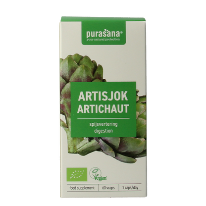 Purasana Artisjok vegan bio 60.00 Vegetarische capsules