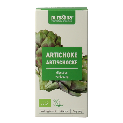 Purasana Artisjok vegan bio 60.00 Vegetarische capsules