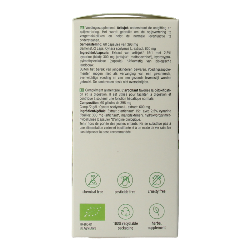 Purasana Artisjok vegan bio 60 Vegetarische capsules