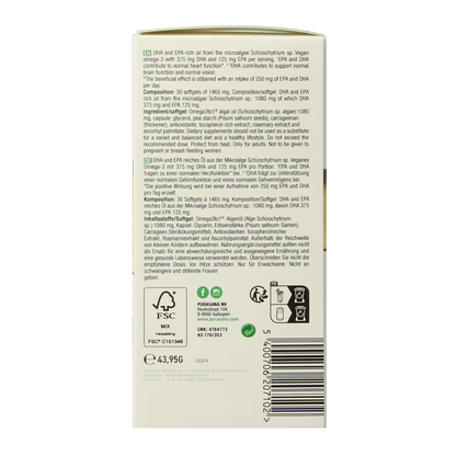 Purasana Vegan omega-3 algenolie 30.00 Softgels