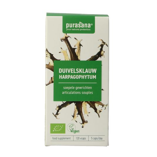 Purasana Duivelsklauw vegan bio 120 Vegetarische capsules