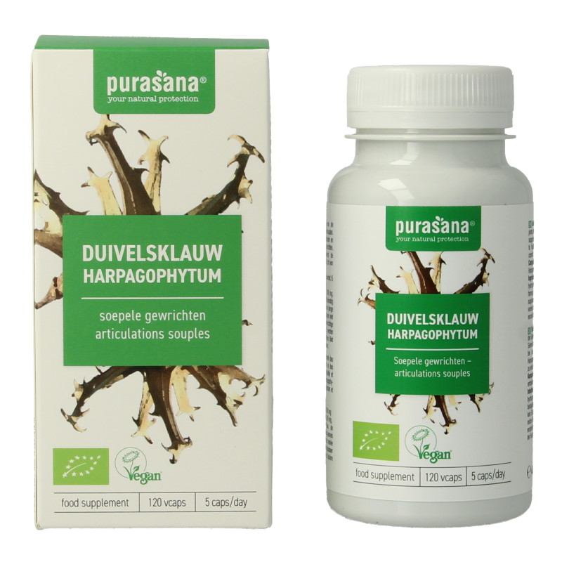 Purasana Duivelsklauw vegan bio 120 Vegetarische capsules