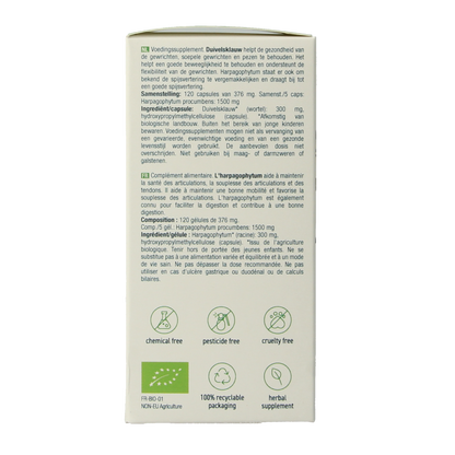 Purasana Duivelsklauw vegan bio 120.00 Vegetarische capsules