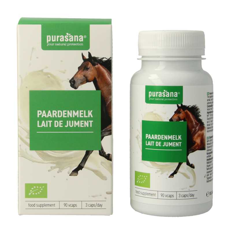Purasana Paardenmelk bio 90 Vegetarische capsules