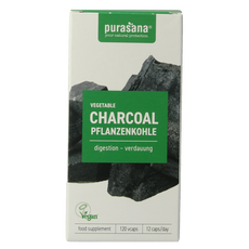 Purasana Plantaardige houtskool vegan 120 Vegetarische capsules
