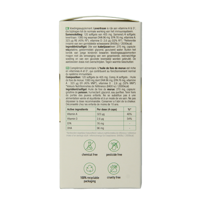 Purasana Levertraan 120.00 Softgels