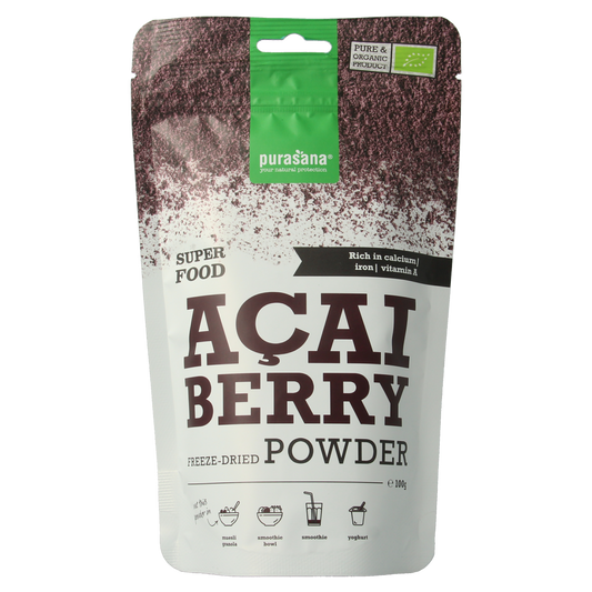 Purasana Acai bessen poeder vegan bio 100.00 Gram