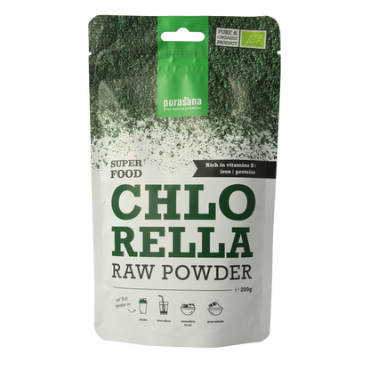 Purasana Chlorella poeder vegan bio 200.00 Gram