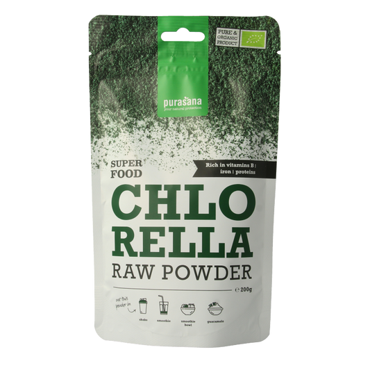 Purasana Chlorella poeder vegan bio 200 Gram