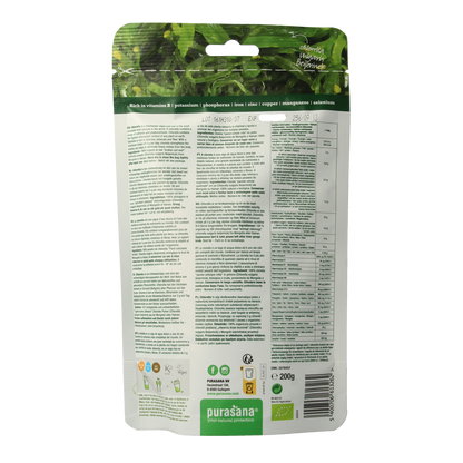 Purasana Chlorella poeder vegan bio 200.00 Gram