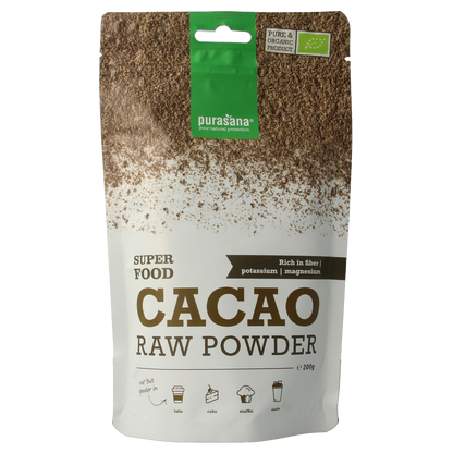 Purasana Cacao poeder vegan bio 200.00 Gram