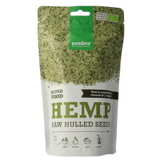 Purasana Gepeld hennepzaad hulled hemp seeds bio 200 Gram