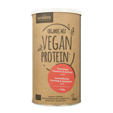 Purasana Proteine zonnebloem hennep pompoen cacao vegan bio 400 Gram