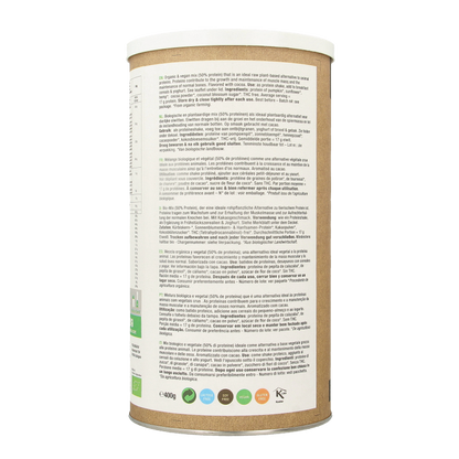Purasana Proteine zonnebloem hennep pompoen cacao vegan bio 400 Gram