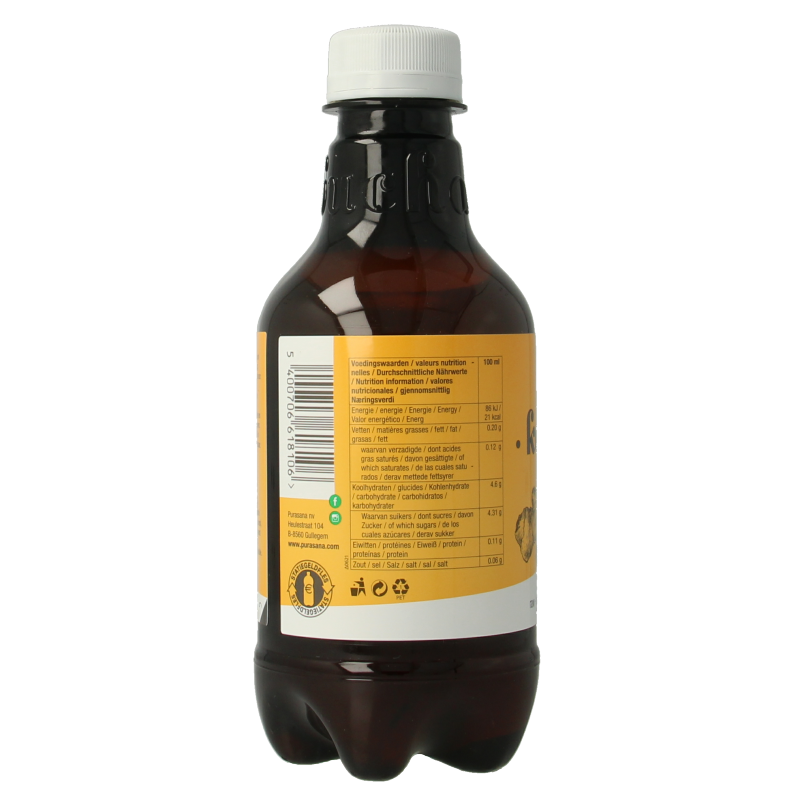 Purasana Kombucha curcuma vegan bio 330 Milliliter