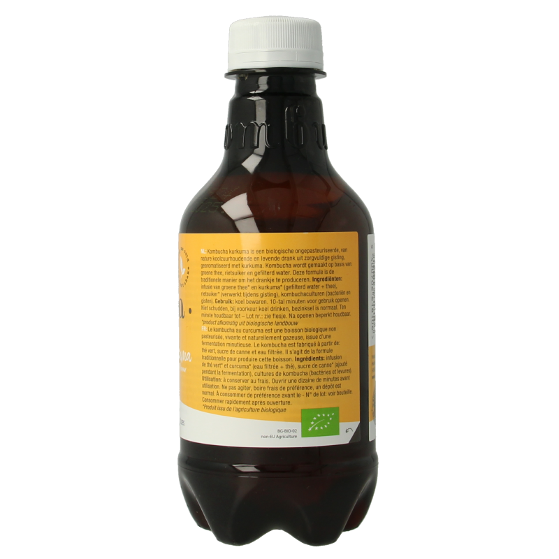 Purasana Kombucha curcuma vegan bio 330 Milliliter