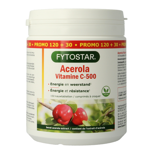 Fytostar Acerola vitamine C 500 kauwtablet 150 Tabletten