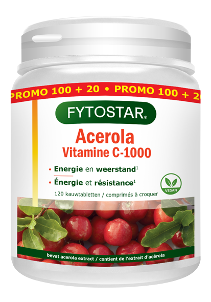 Fytostar Acerola vitamine C 1000 120 Zuigtabletten
