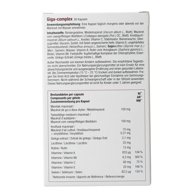 Fytostar Giga complex knoflook 80 Capsules